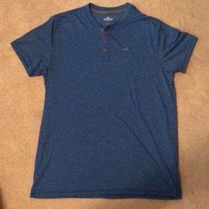Hollister Blue T-shirt With Buttons